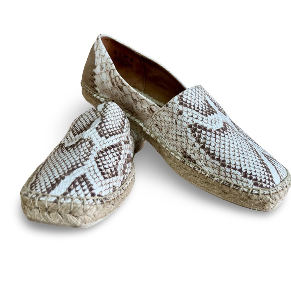Franco Sarto Kenna Espadrilles Snake Print Espadrille Loafers Size 10.5W